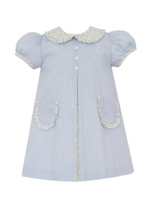 Blue Stripe Floral Dress Blue Stripe Floral Dress