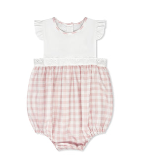 Pinafore Bubble - Pink Buffalo Check Pinafore Bubble - Pink Buffalo Check