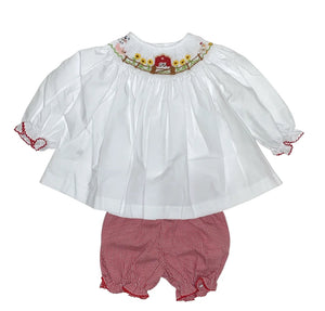 Farm Smocked Bloomer Set Farm Smocked Bloomer Set