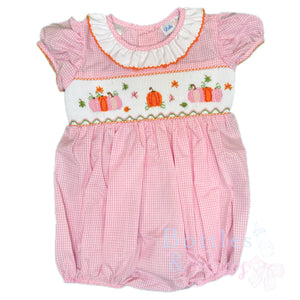 Pumpkin Smocked Bubble Pumpkin Smocked Bubble
