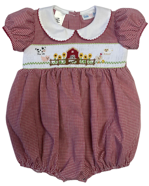 Farm Smocked Bubble Farm Smocked Bubble