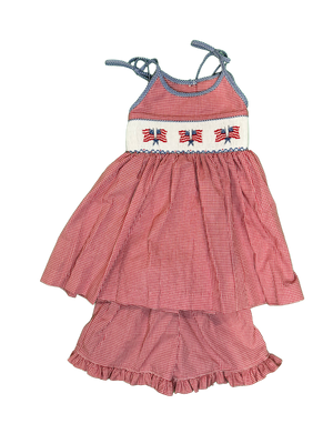 Flag Smocked Short Set Flag Smocked Short Set