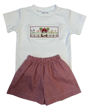Farm Smocked Short Set Farm Smocked Short Set
