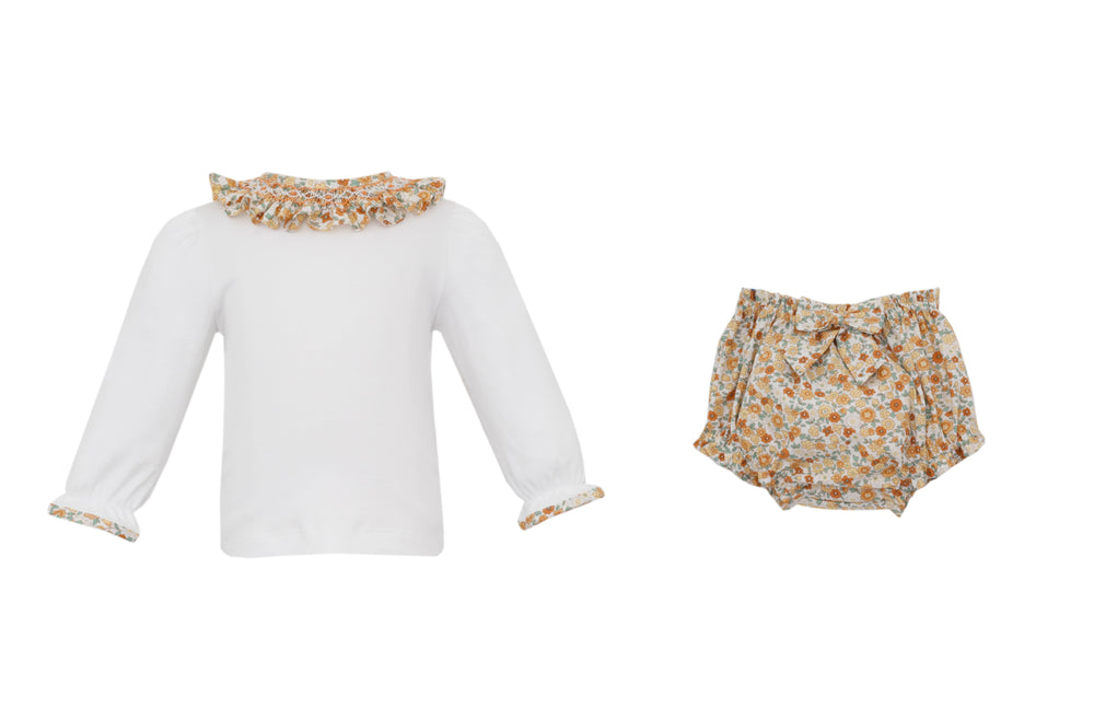 Orange Liberty Bloomer Set