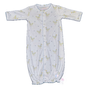 Ducks & Bows Printed Gown - Blue Ducks & Bows Printed Gown - Blue
