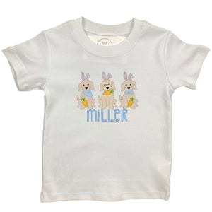 Puppy Easter Embroidered Shirt Puppy Easter Embroidered Shirt