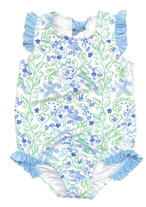 Blue Floral One Piece Blue Floral One Piece
