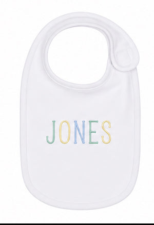 Name Embroidered Bib Name Embroidered Bib