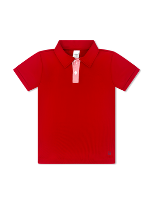 Parker Polo - Red Minigingham Parker Polo - Red Minigingham