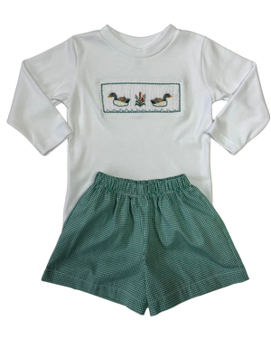 Mallard Smocked Short Set Mallard Smocked Short Set