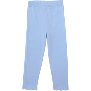 Scalloped Leggings - Light Blue Scalloped Leggings - Light Blue