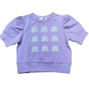 Purple Sequin Ghost Shirt Purple Sequin Ghost Shirt