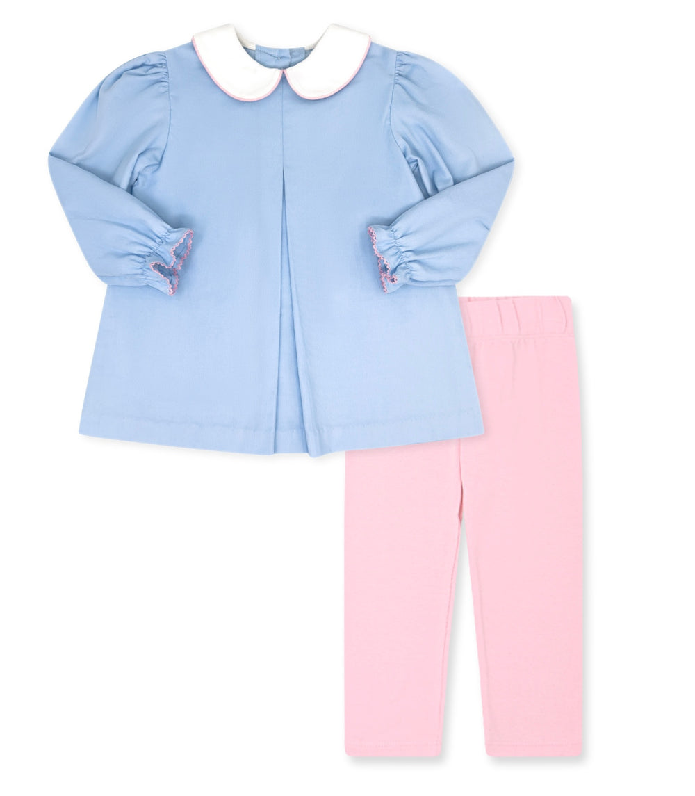 Caroline Legging Set - Blue Corduroy