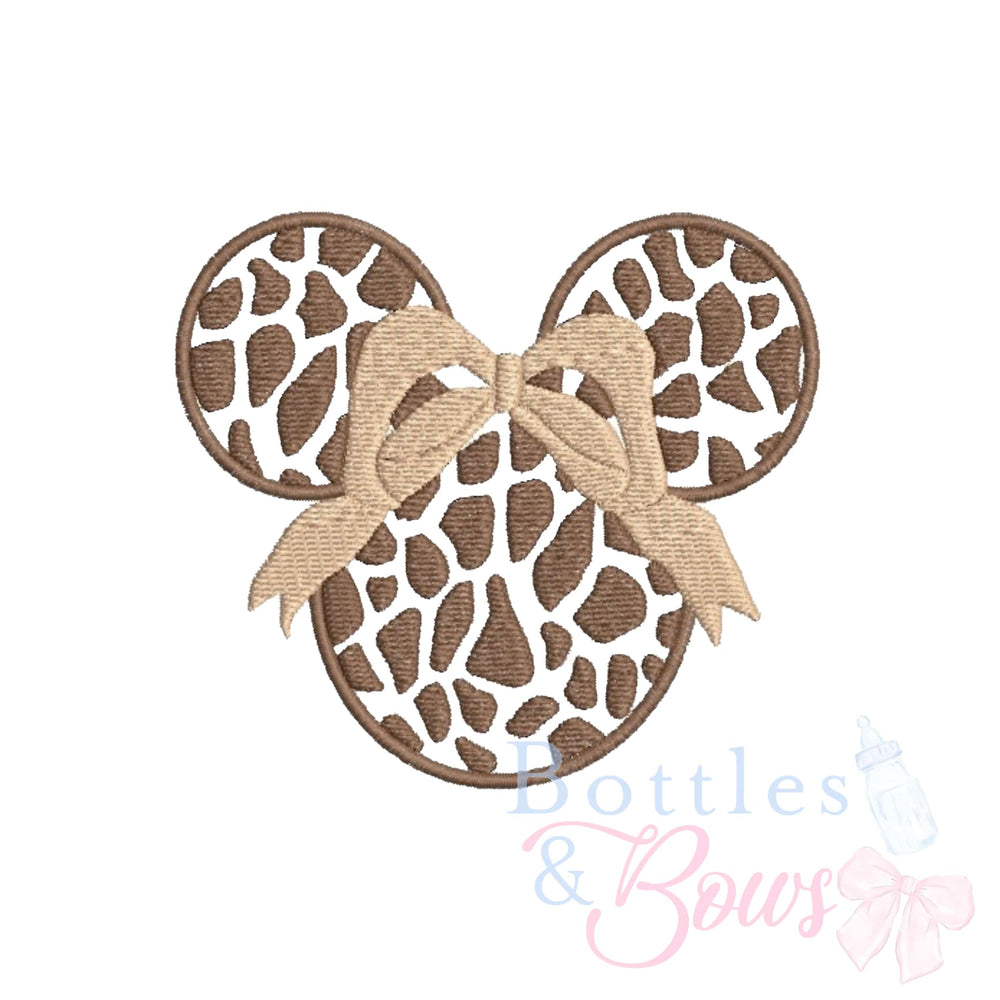 Animal Print Mouse Embroidery Design
