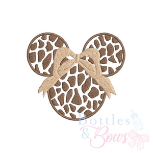 Animal Print Mouse Embroidery Design Animal Print Mouse Embroidery Design