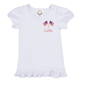 Flag Embroidered Shirt Flag Embroidered Shirt