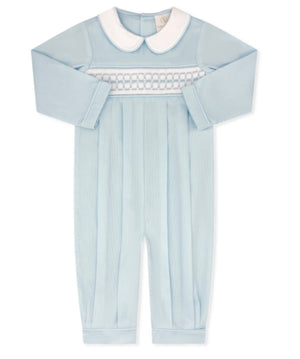 Christopher Romper - Blue Pique Christopher Romper - Blue Pique