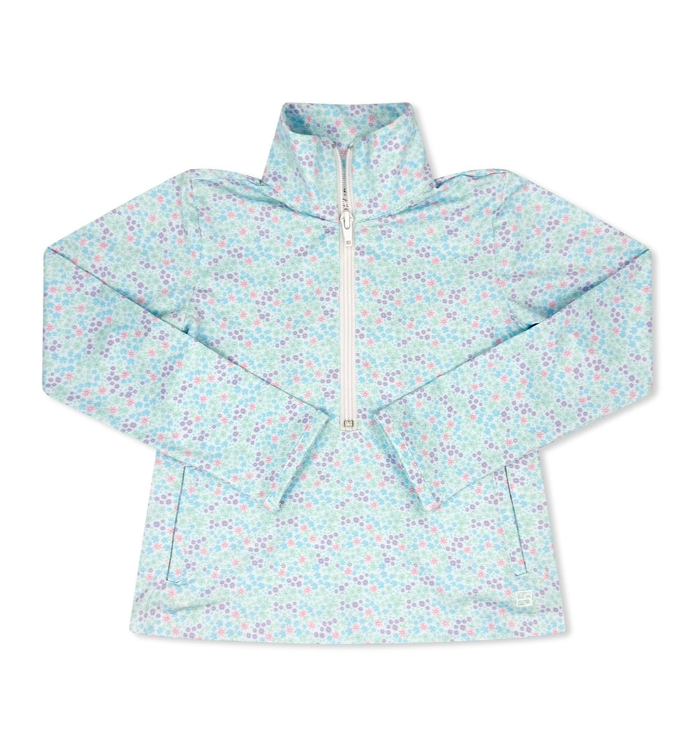 Heather Half Zip - Frosty Floral