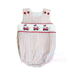 Patriotic Smocked Bubble Patriotic Smocked Bubble