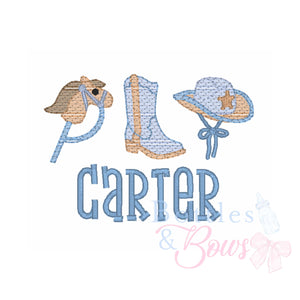 Cowboy Embroidery Design Cowboy Embroidery Design