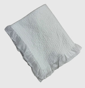 Stonewashed Puckered Blanket - White Stonewashed Puckered Blanket - White