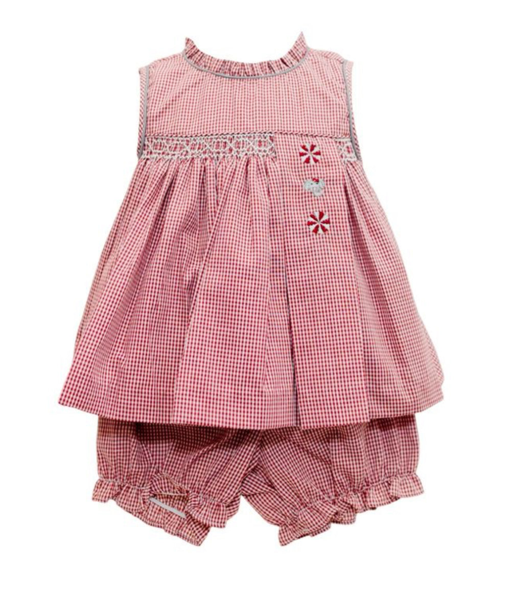 Crimson Gingham Spirit Trio Bloomer Set