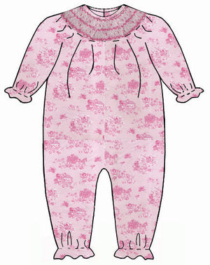 Pink French Toile Romper Pink French Toile Romper
