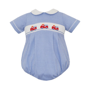 Firetrucks Smocked Bubble Firetrucks Smocked Bubble