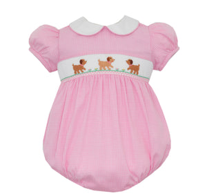 Puppies Smocked Bubble Puppies Smocked Bubble