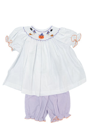 Halloween Smocked Bloomer Set Halloween Smocked Bloomer Set