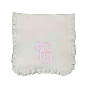 Dotted Initials Embroidered Burp Cloth Dotted Initials Embroidered Burp Cloth