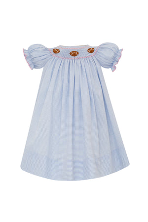 Football Smocked Bishop Dress Football Smocked Bishop Dress