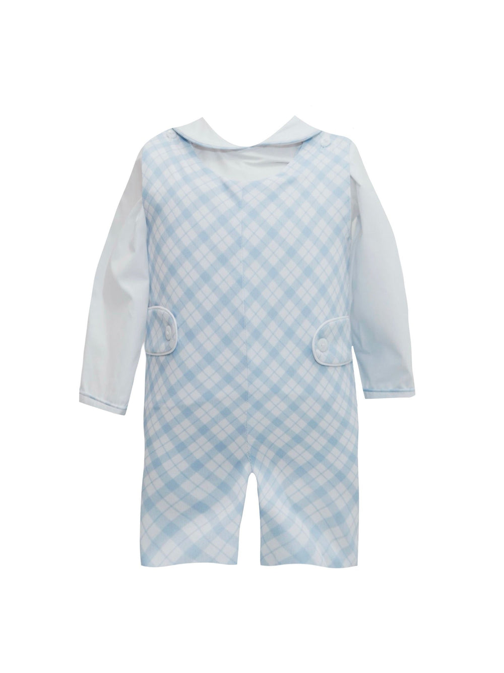 Blue Plaid Jon Jon with Shirt