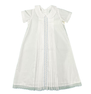 White with Blue Dot Daygown White with Blue Dot Daygown