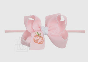 Large Headband with Embroidered Pumpkin Large Headband with Embroidered Pumpkin