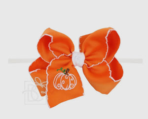 Large Headband with Embroidered Pumpkin Large Headband with Embroidered Pumpkin