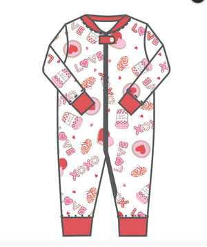 Sweet Valentine Zipped Footie Sweet Valentine Zipped Footie