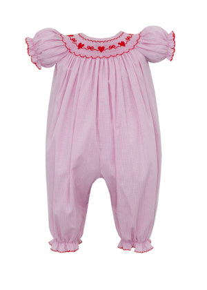 Valentine’s Smocked Long Bubble Valentine’s Smocked Long Bubble