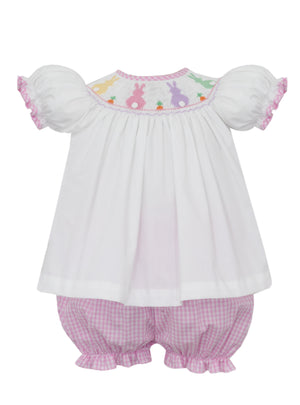 Bunny Smocked Bloomer Set Bunny Smocked Bloomer Set