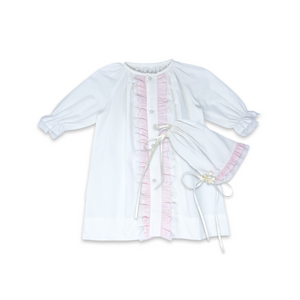 Timeless Daygown Set - Blessings White, Pink Timeless Daygown Set - Blessings White, Pink