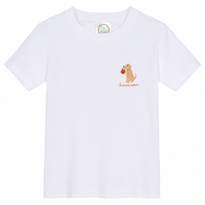 Puppy & Pumpkin Embroidered Shirt Puppy & Pumpkin Embroidered Shirt