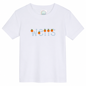 Pumpkin Name Embroidered Shirt Pumpkin Name Embroidered Shirt