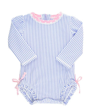 Blue Seersucker Rash Guard Blue Seersucker Rash Guard