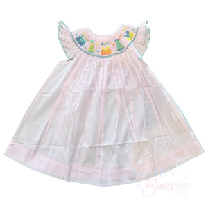 Light Pink Birthday Smocked Dress Light Pink Birthday Smocked Dress