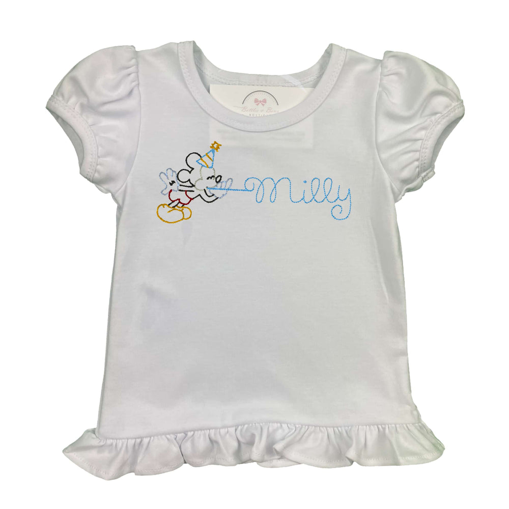 Birthday Mouse Embroidered Shirt