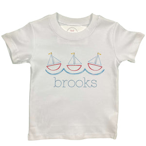 Sailboat Embroidered Shirt Sailboat Embroidered Shirt