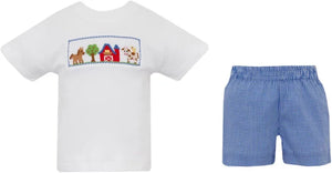Farm Smocked Short Set Farm Smocked Short Set