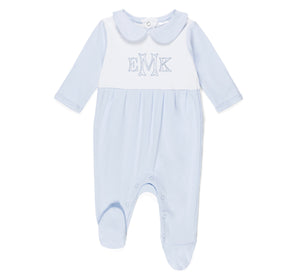 Initials Embroidered Footie Initials Embroidered Footie