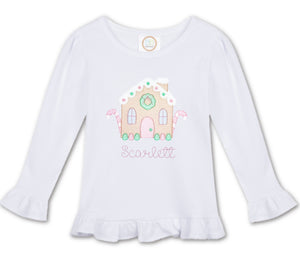 Gingerbread House Embroidered Shirt Gingerbread House Embroidered Shirt