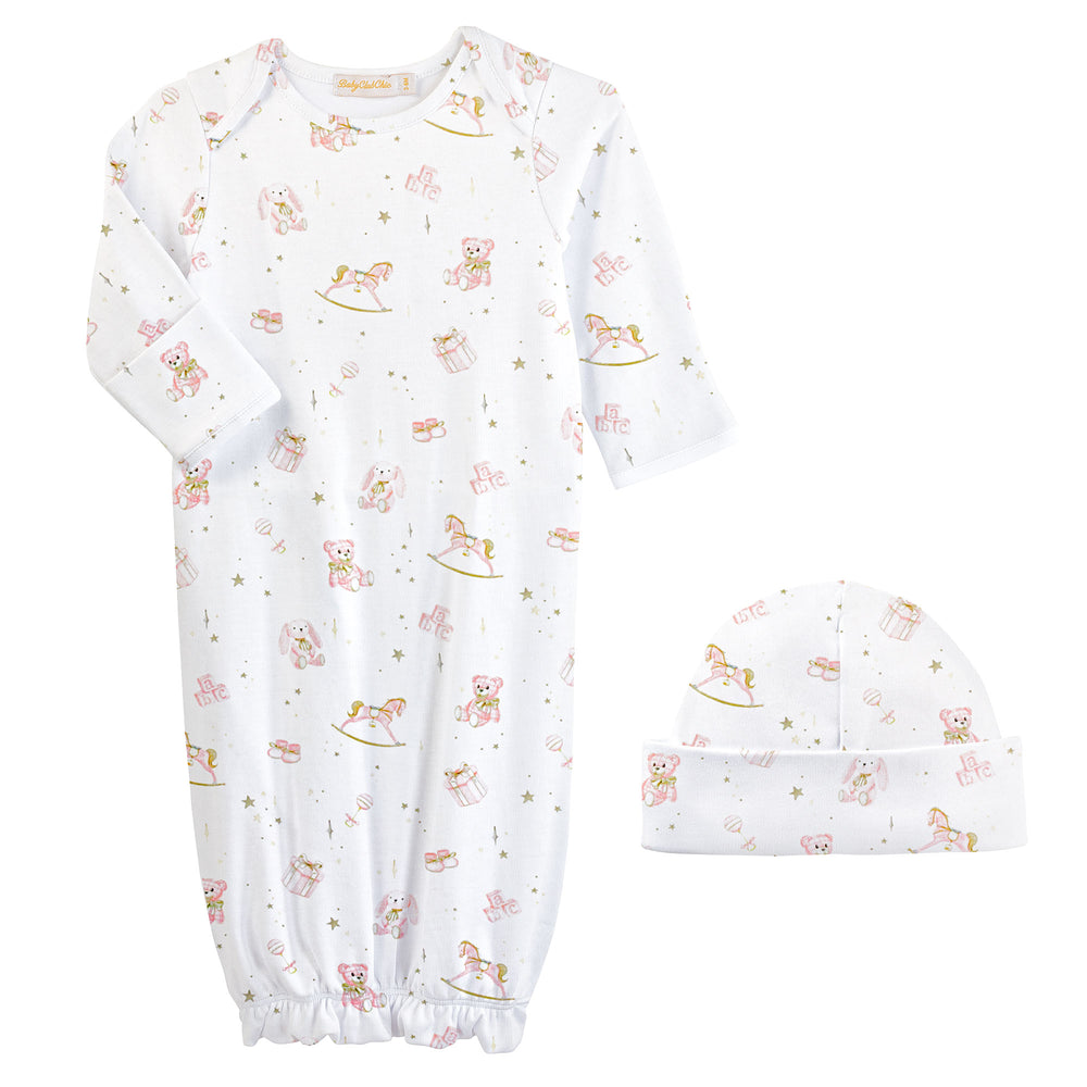 Baby Toys Gown & Hat - Pink